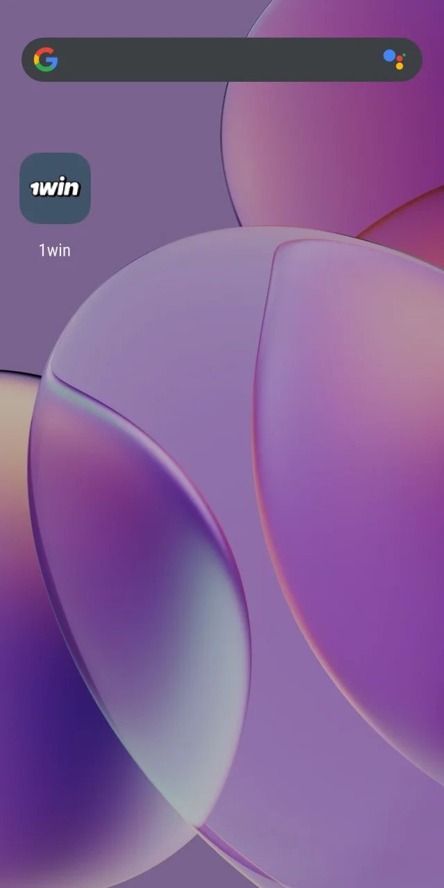 Lancez l'application 1win sur votre smartphone.