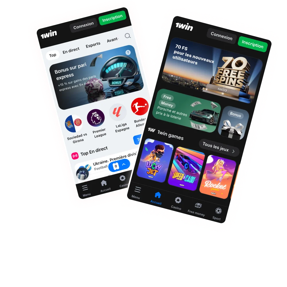 Utilisez l'application 1win pour jouer aux jeux de casino et placer des paris encore plus facilement.