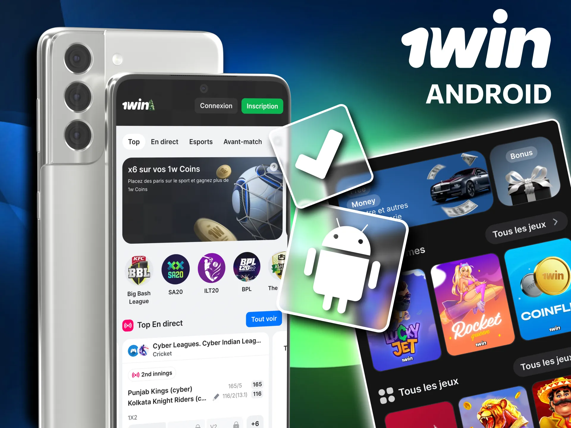 1win propose une application Android gratuite et optimisée.