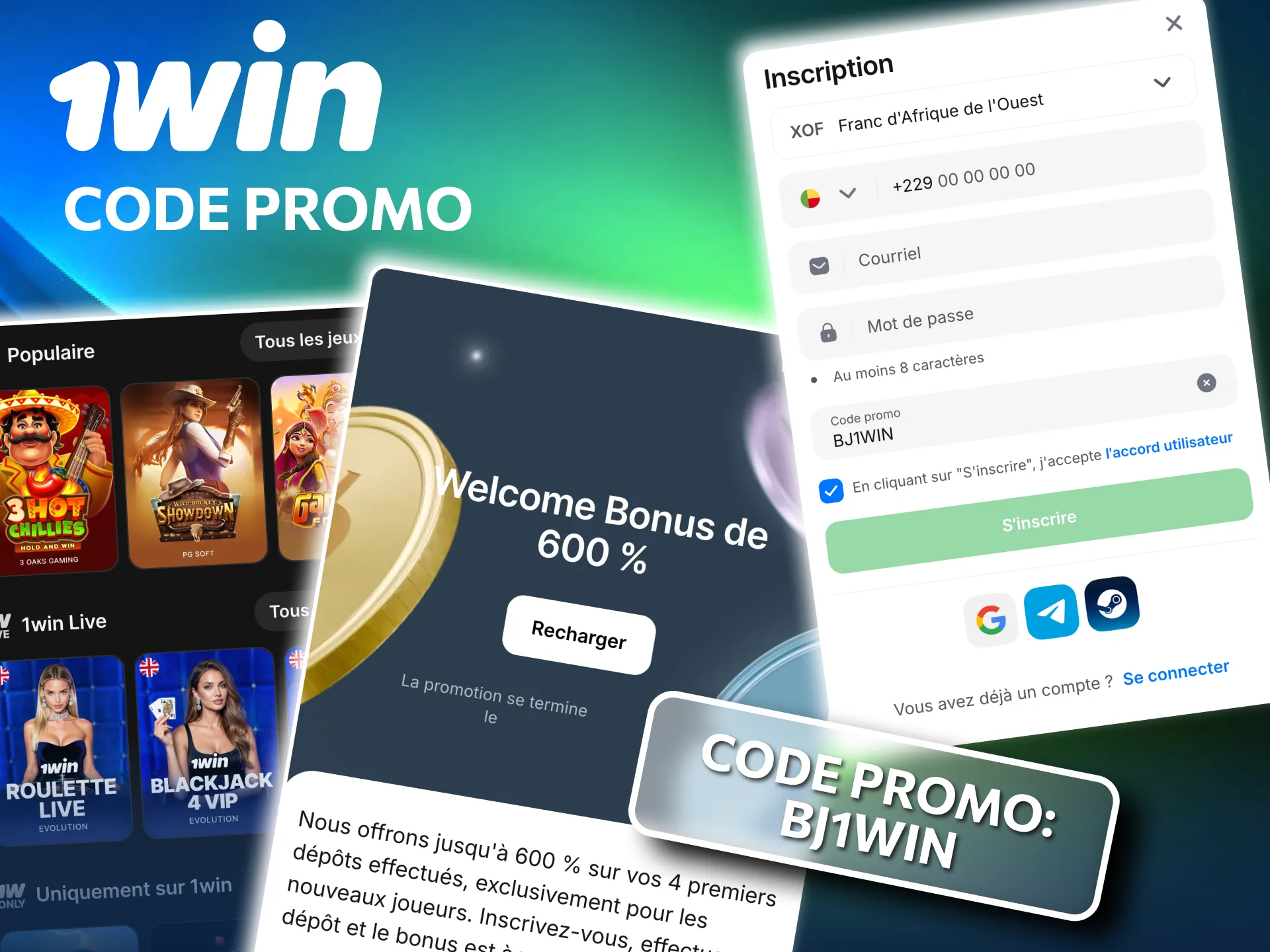 Bonus exclusif avec coupon 1win.