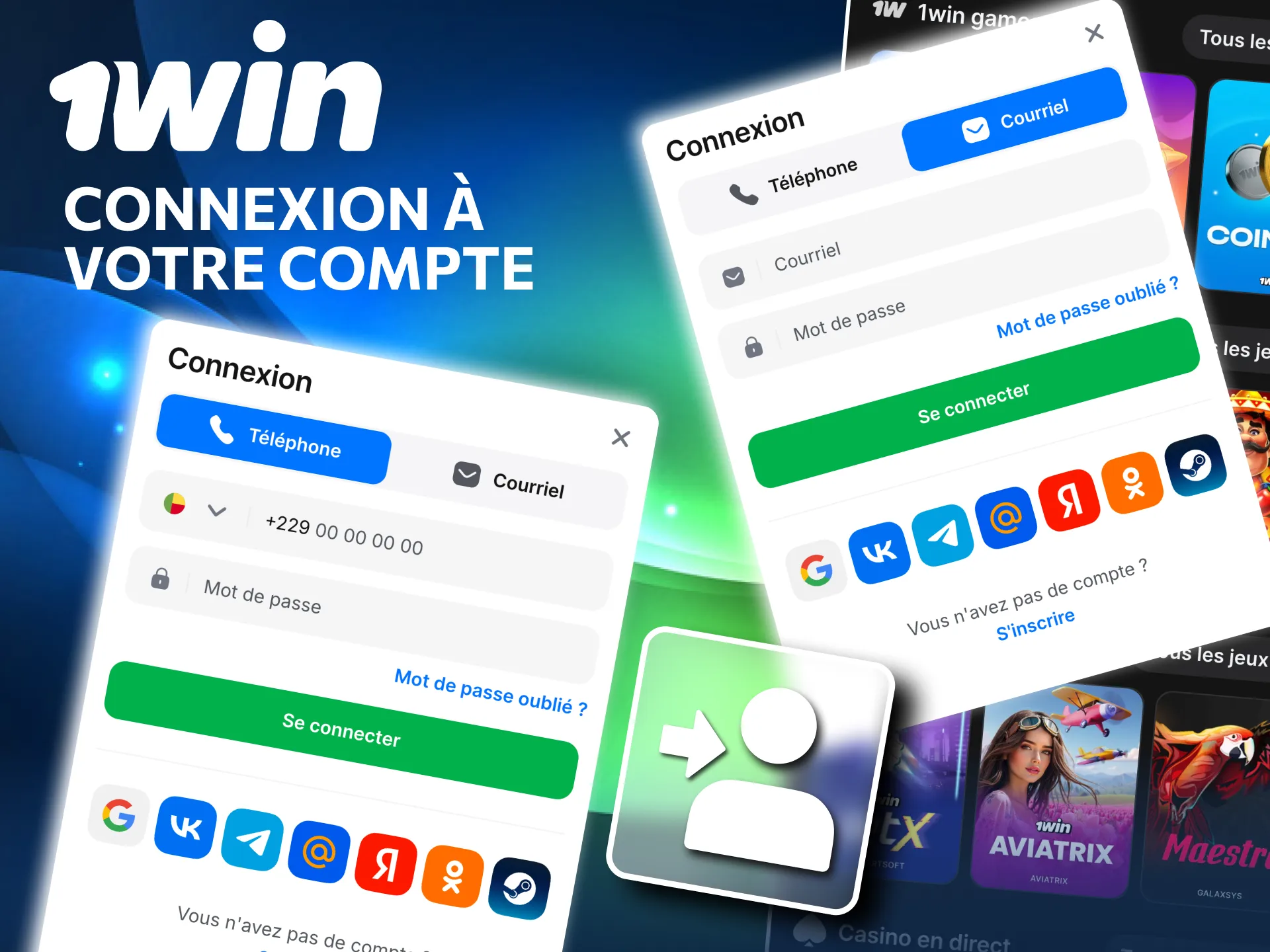 Accéder rapidement à 1win avec vos identifiants.