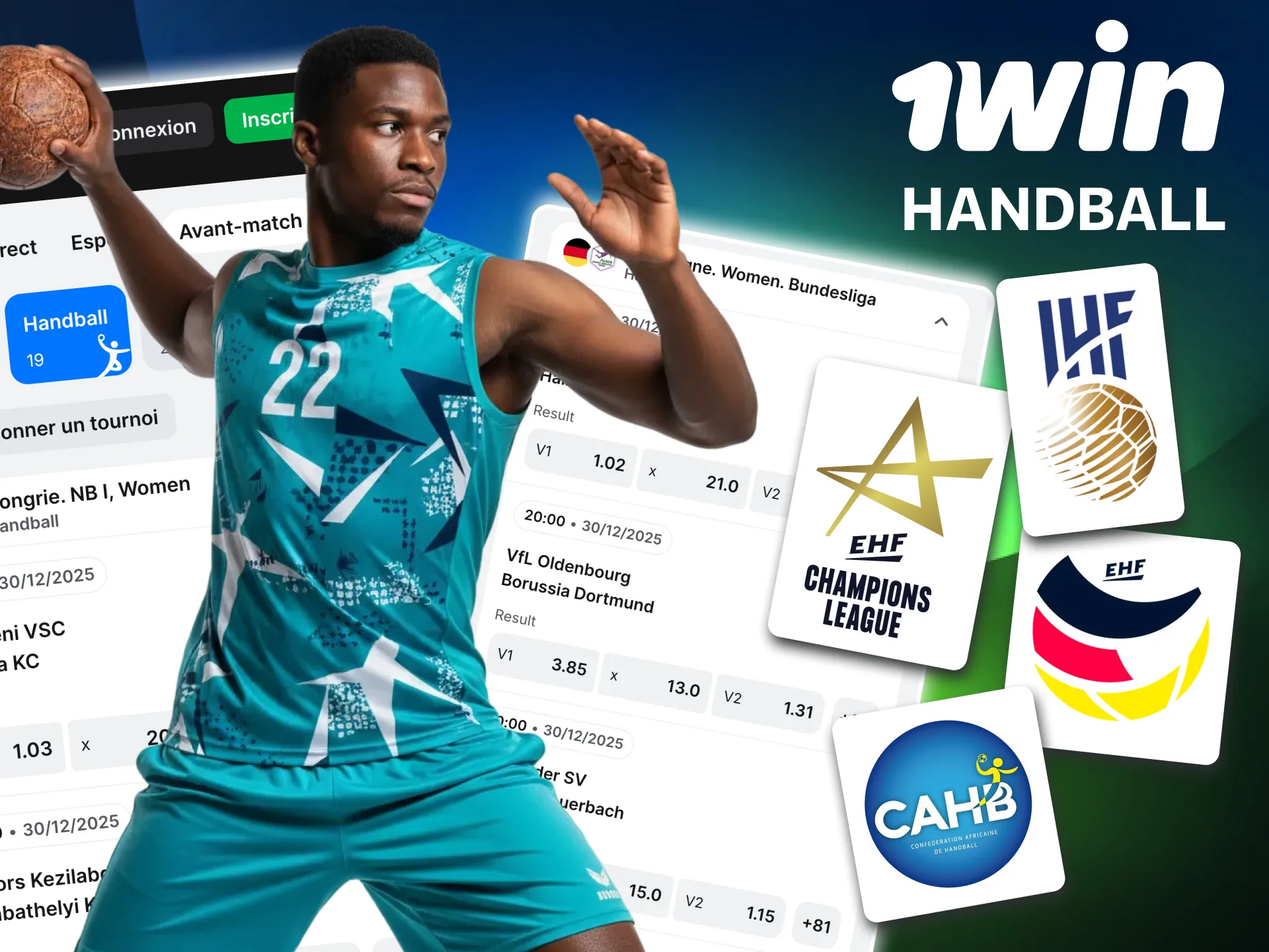 Paris variés et excitants disponibles sur 1win pour le handball.
