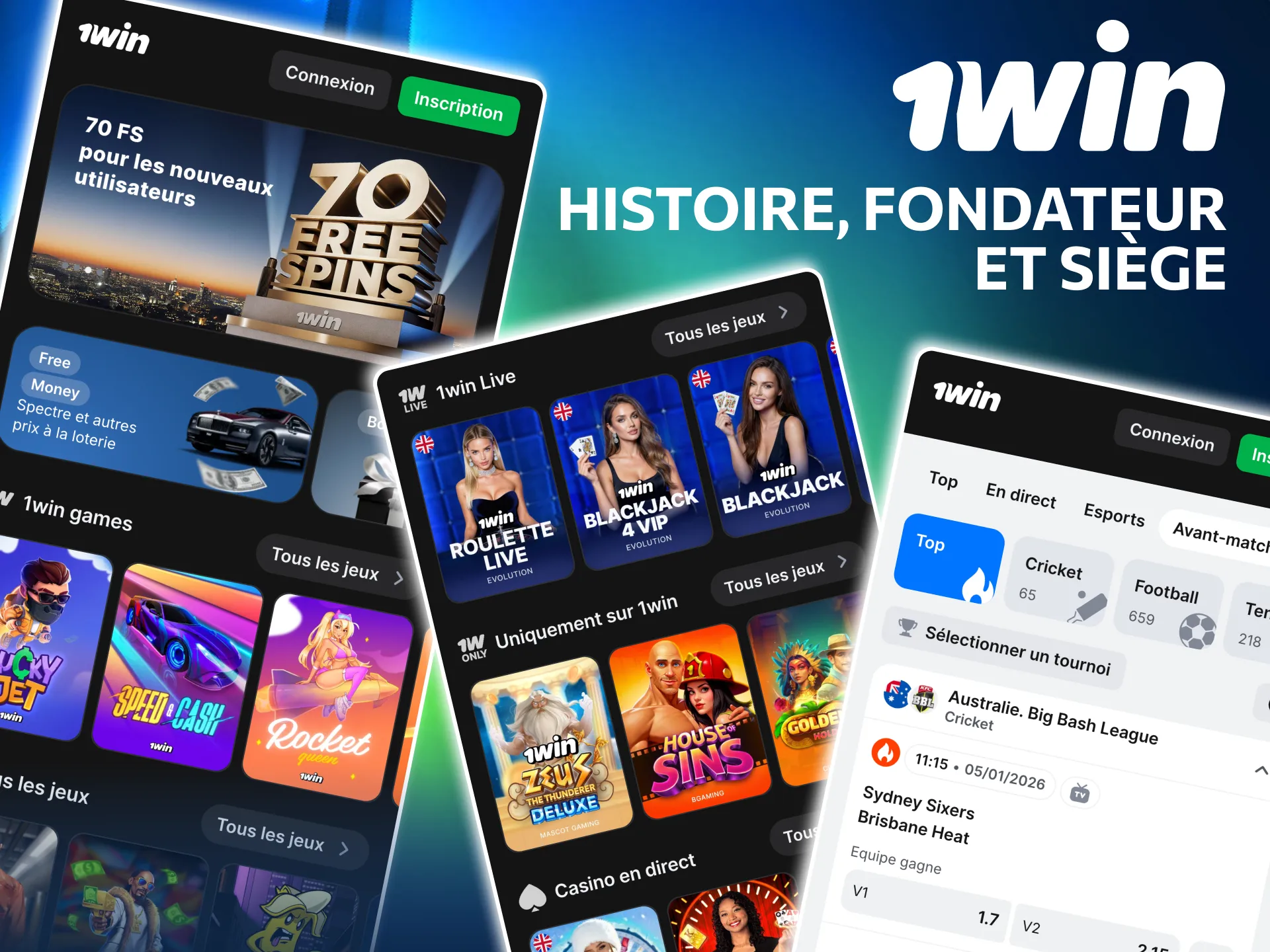 Histoire et siège international de 1win plateforme de paris en ligne.