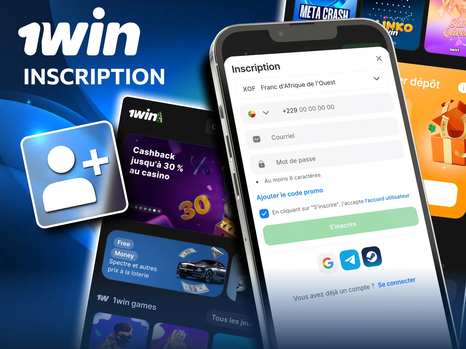 Processus simple pour rejoindre 1win sur mobile.