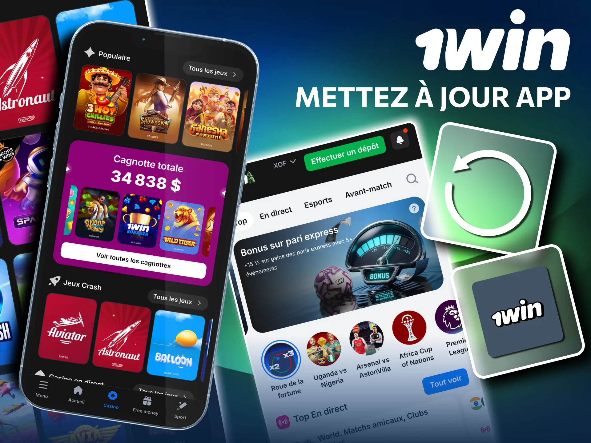Nouvelle version 1win disponible pour Android et iOS.