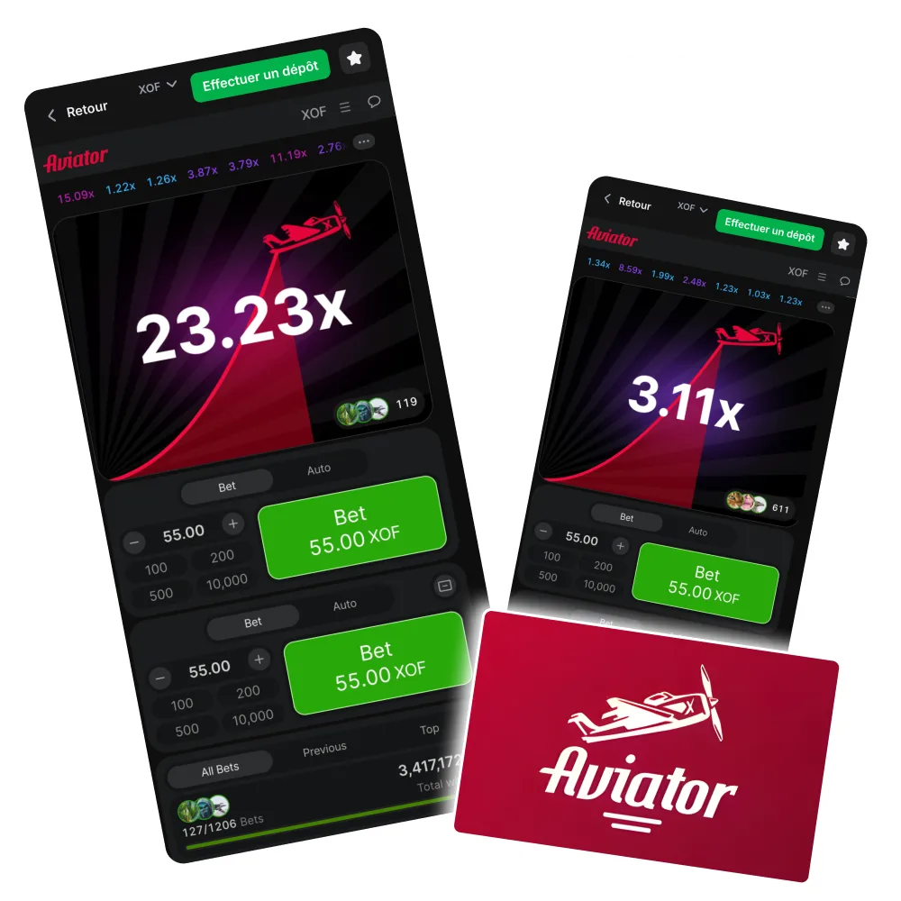 Expérience Aviator immersive sur 1win casino en ligne.