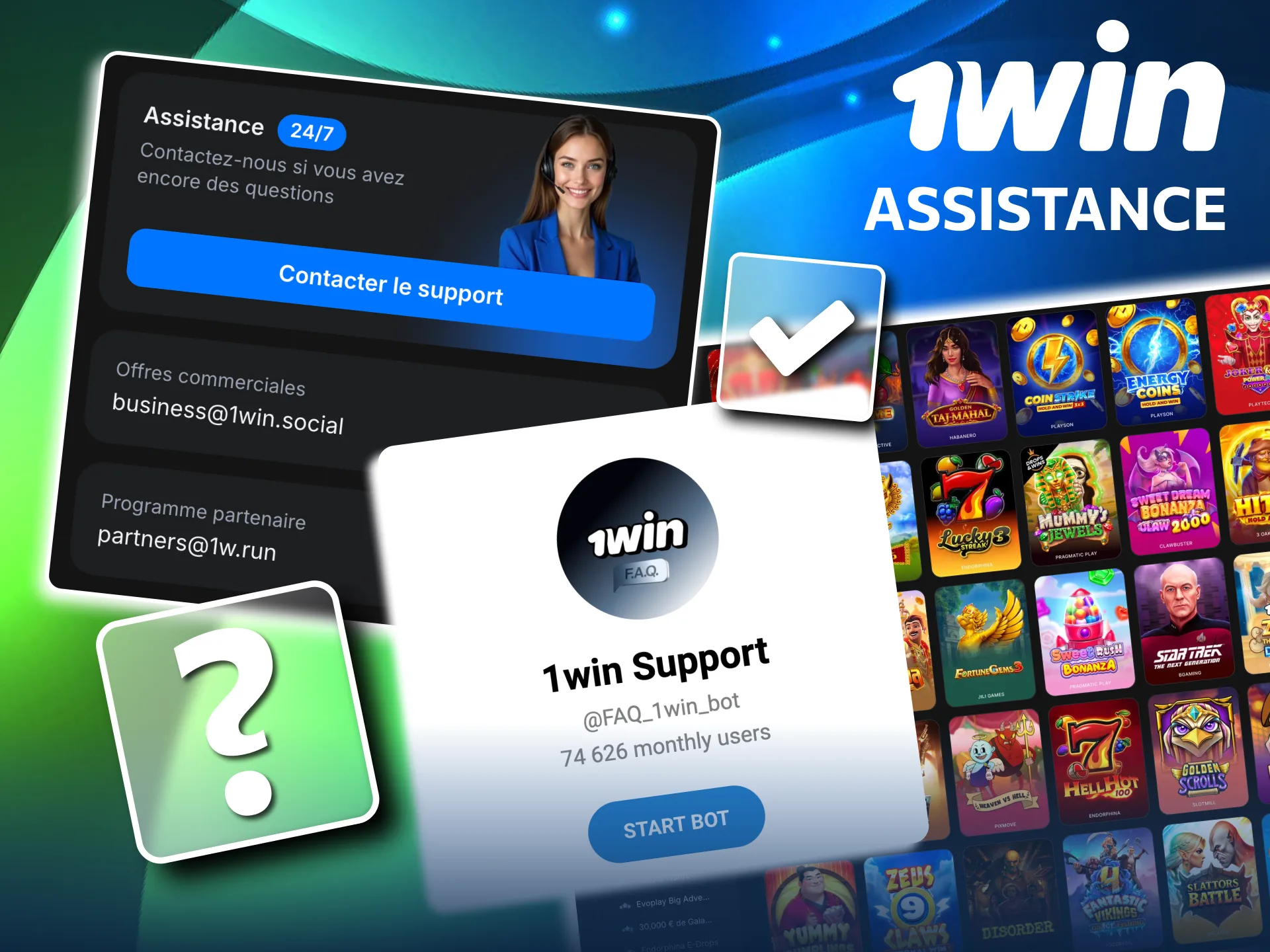 Service client 1win joignable en continu pour vos questions.