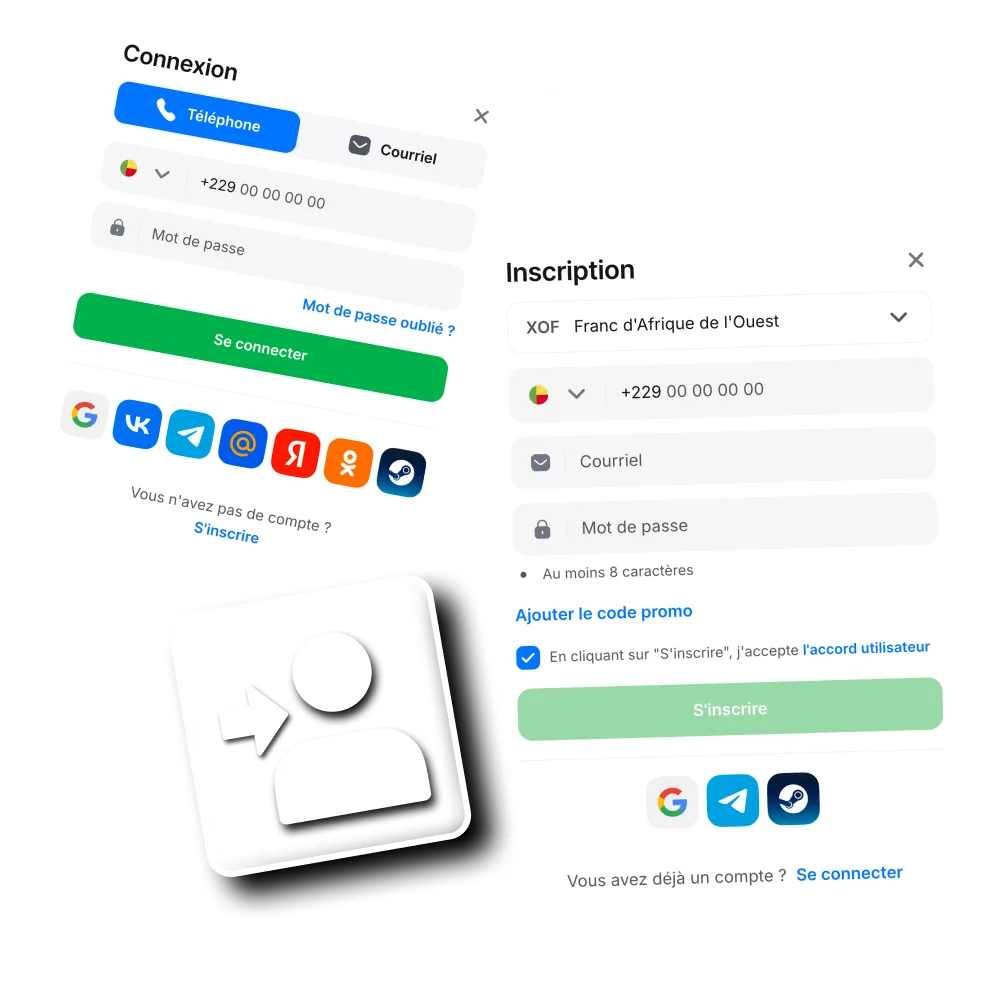 Inscription rapide et connexion sécurisée sur 1win.