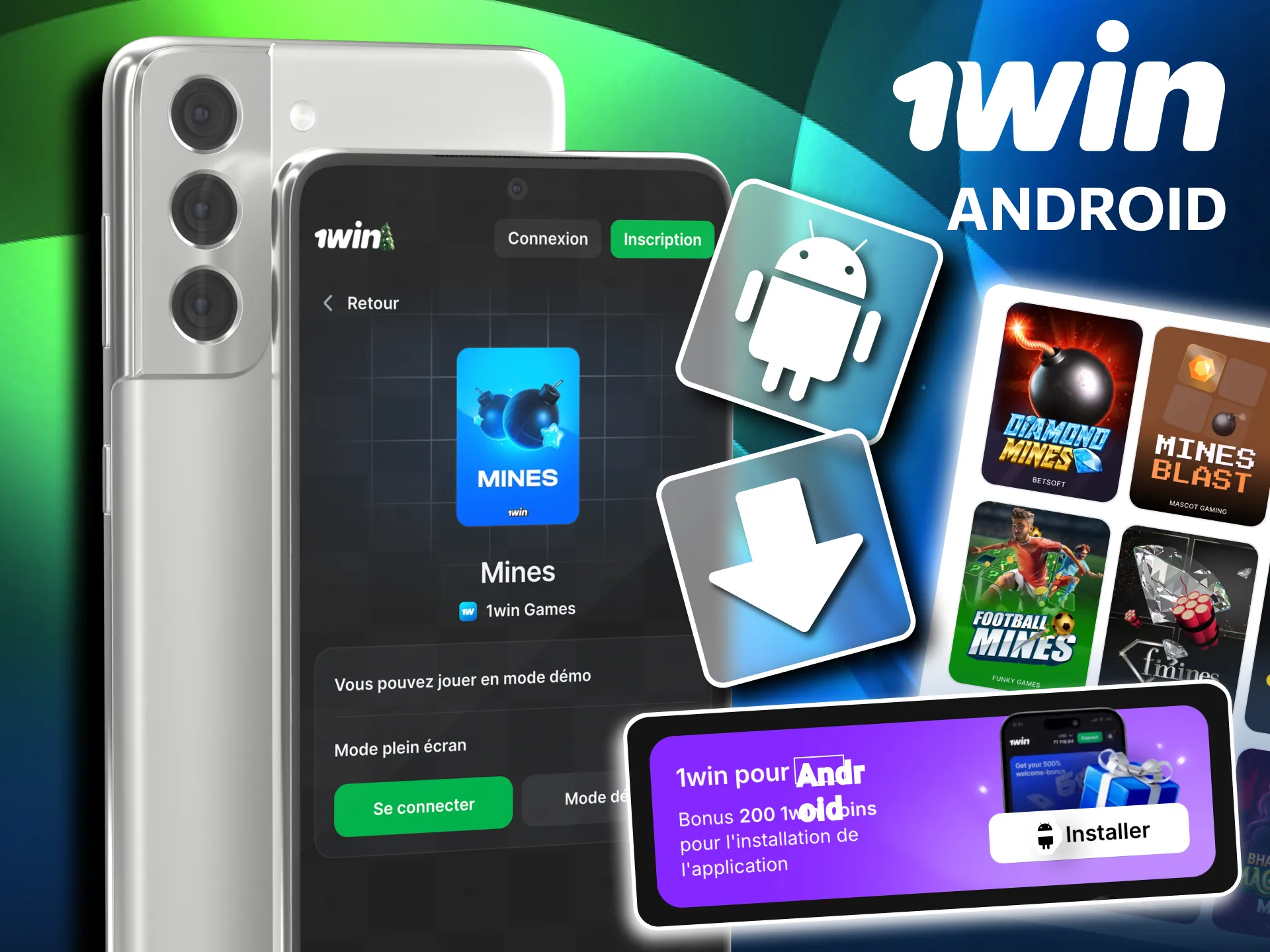 Installation simple de l’app Mines 1win sur mobile.
