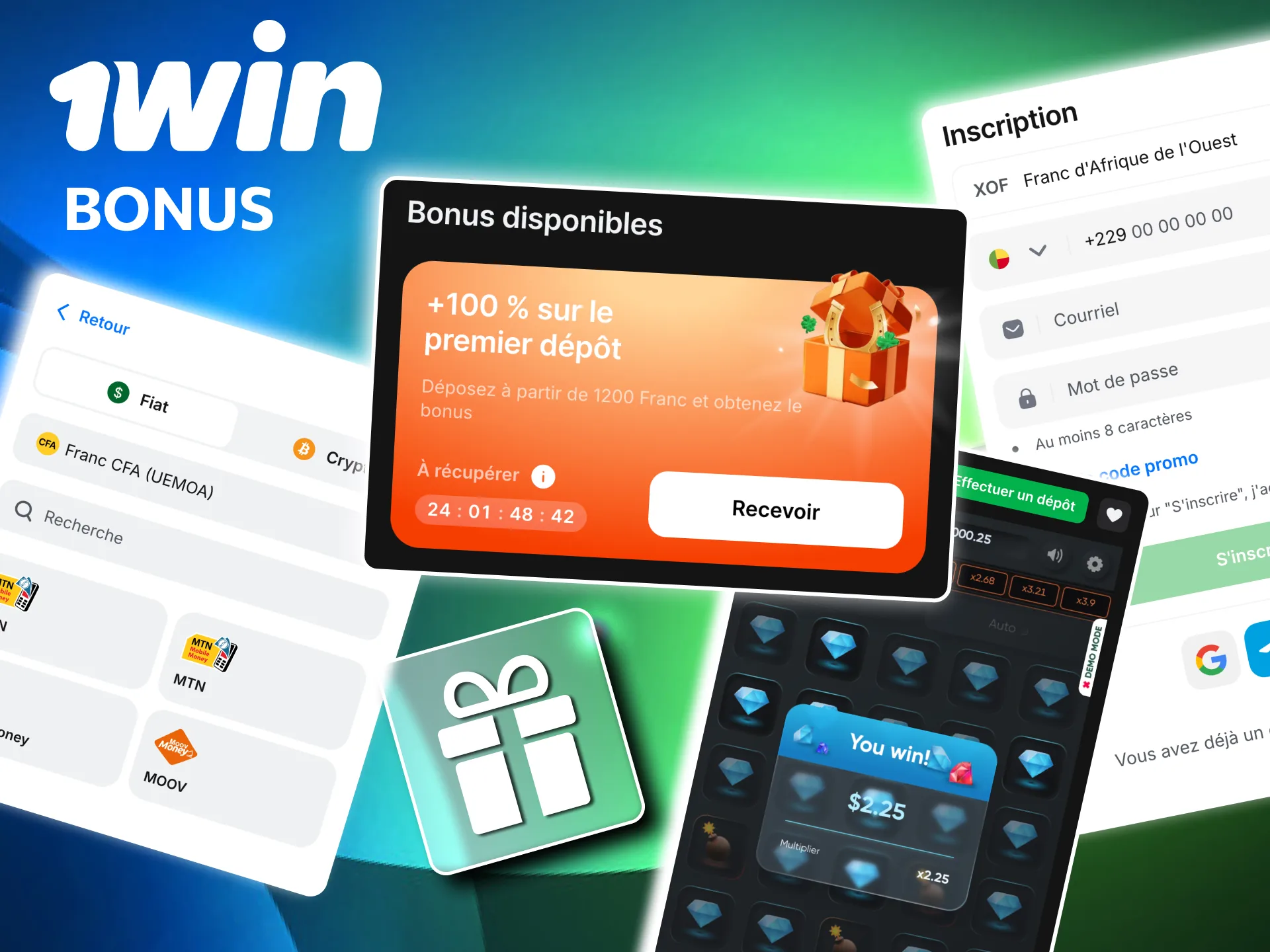 Offre bienvenue casino utilisable sur Mines 1win.
