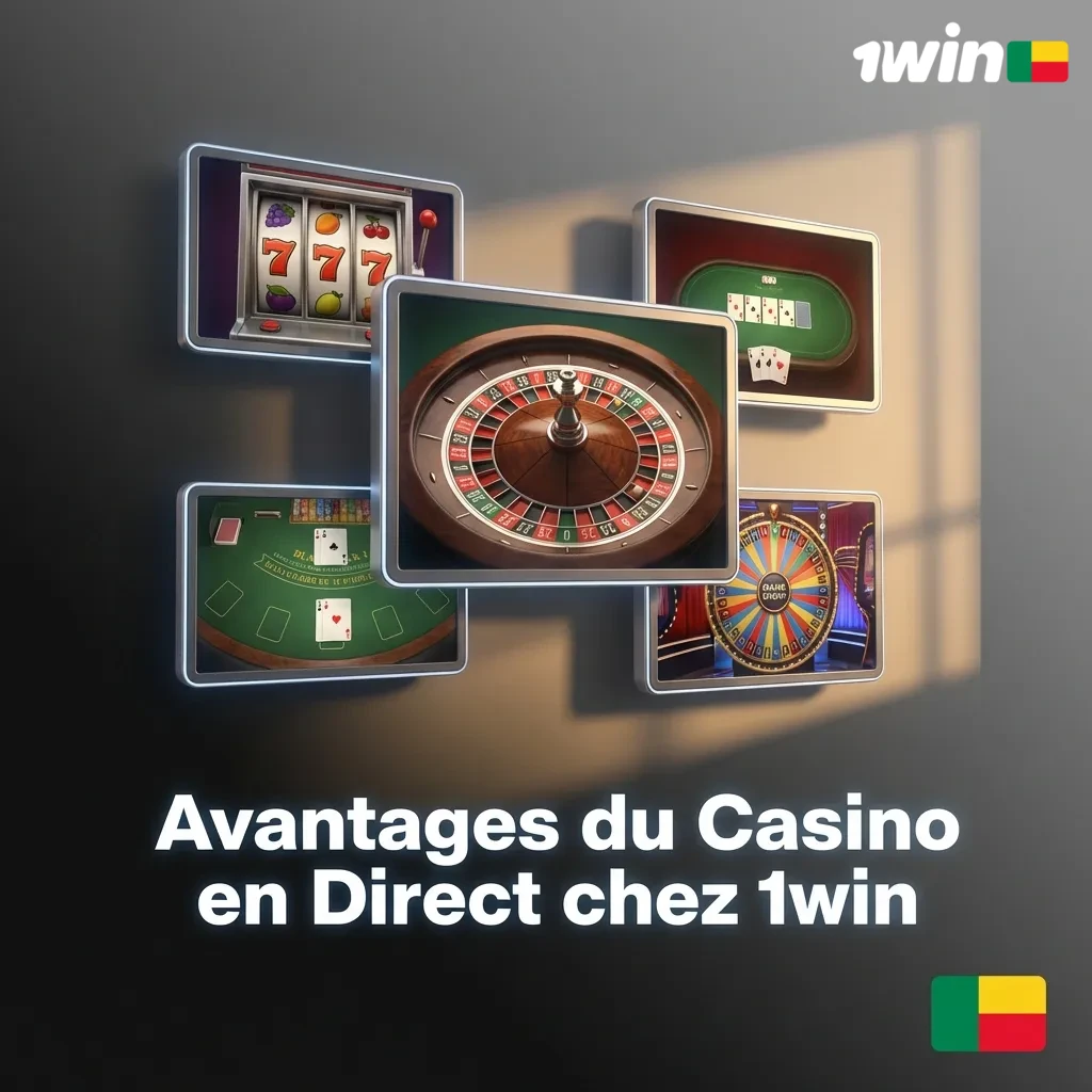 Casino en direct 1win avec croupiers professionnels, streaming HD et limites de mises flexibles pour joueurs béninois