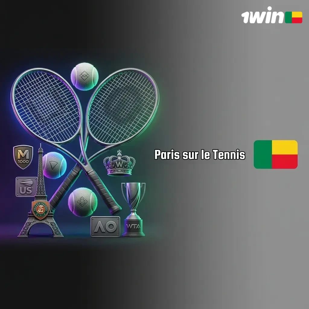 Paris sur le tennis : marchés variés sur 1win pour Roland-Garros, Wimbledon, US Open et ATP Masters 1000