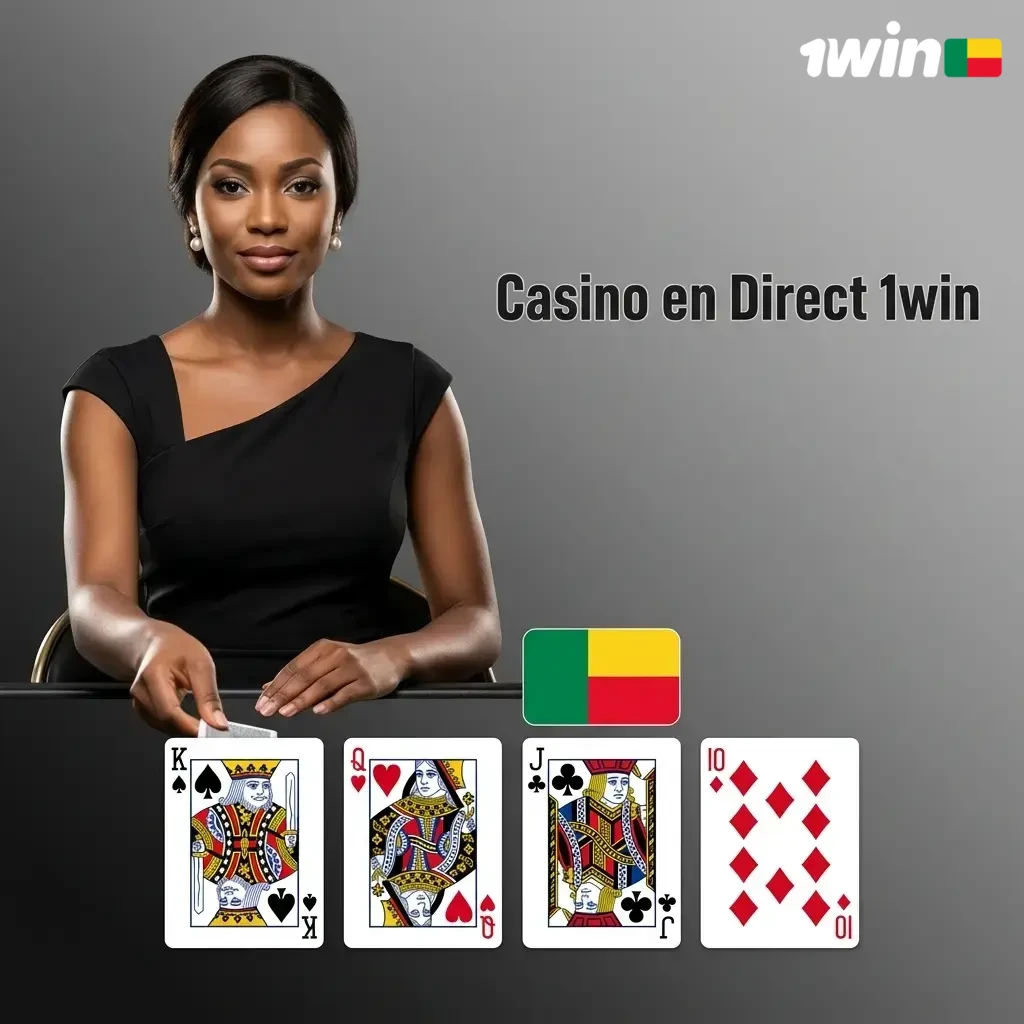 Table de casino en direct 1win avec croupier réel diffusé en HD, incluant roulette, blackjack et baccarat disponibles 24h/24